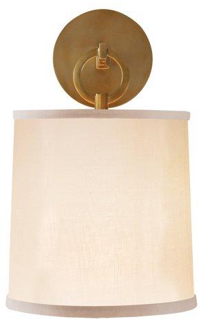 French Cuff Sconce, Soft Brass