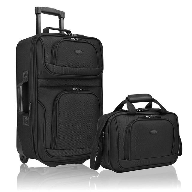 Carry-On Luggage Set, Black, 2-Piece
