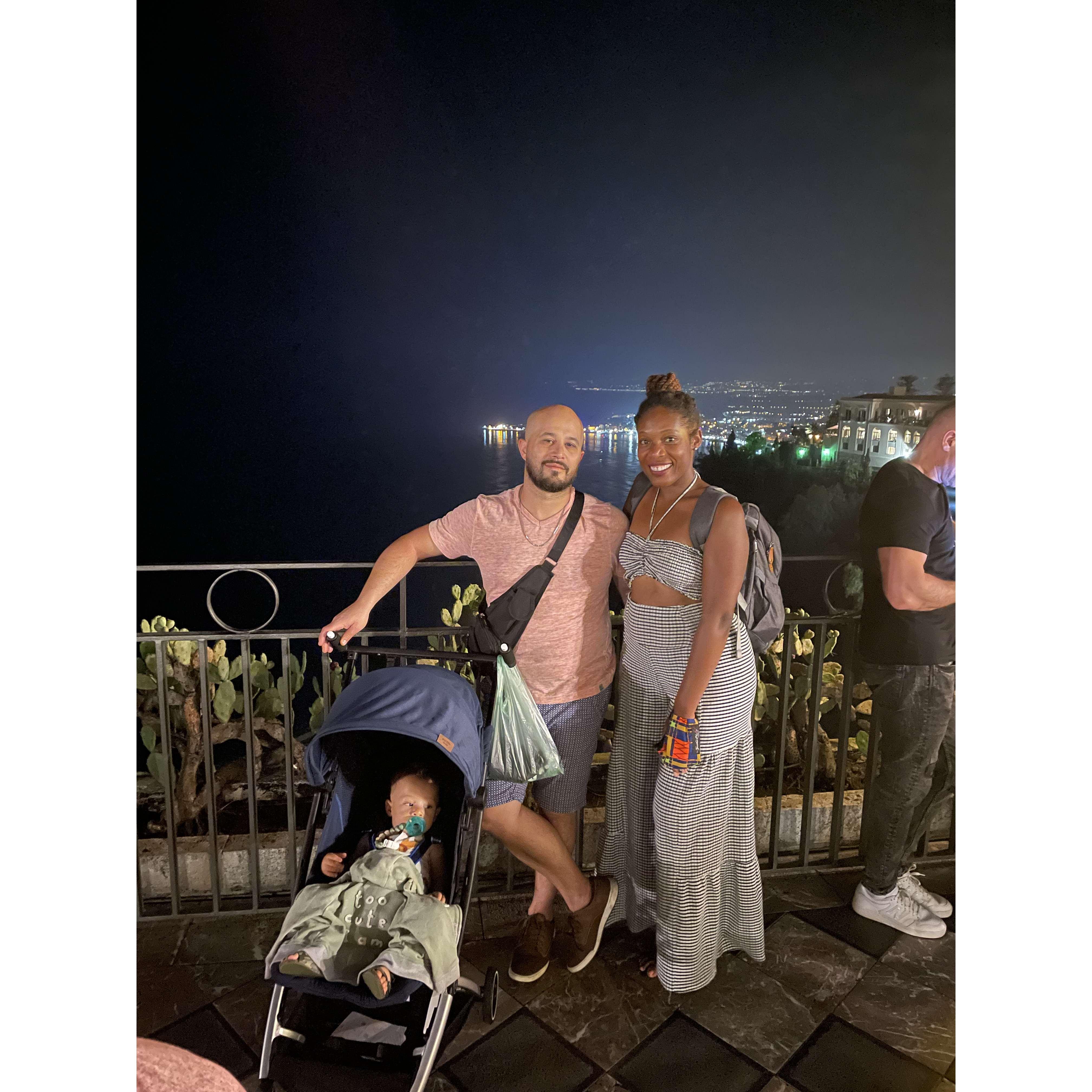 Angelo's first bday trip home to Sicily. Pic In beautiful Taormina!
