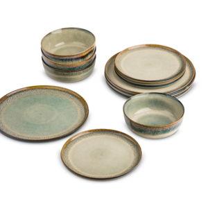Yellowstone Kayce 12-Piece Reactive Ceramic Dinnerware Set