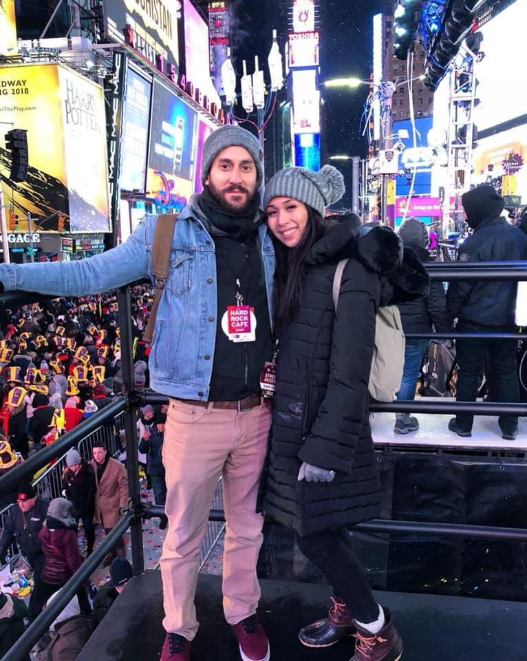 December 2017 - Took Austin with me to work at the Times Square Ball Drop