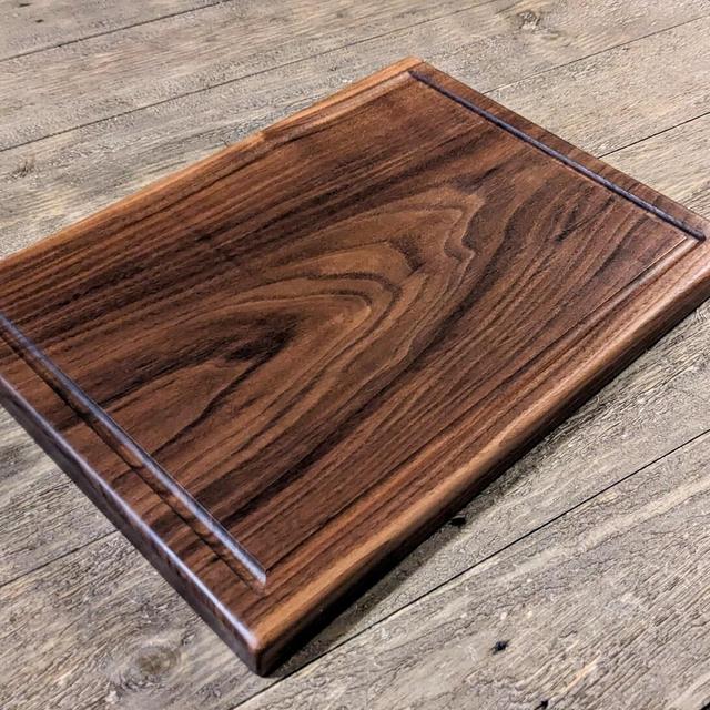 1" thick Solid Walnut Cutting Board; Veteran Owned. One piece no Glue; Petroleum Free Non Toxic - finished with coconut oil