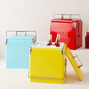 Blue Vintage-Style Cooler