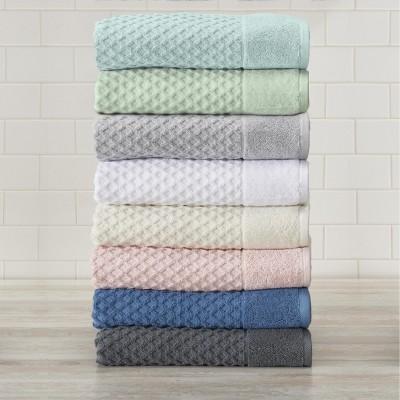 Great Bay Home 100% Cotton Textured Bath Towel Sets