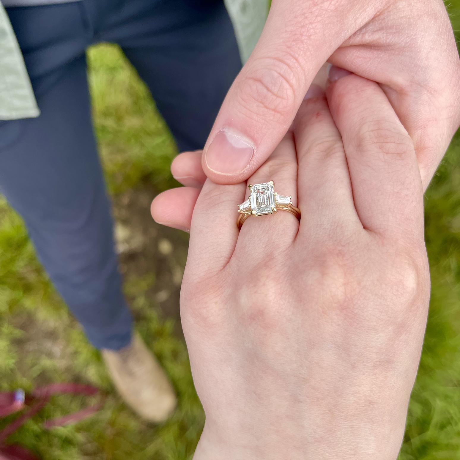 The moment we got engaged at Black Balsam Knob. June 2023.