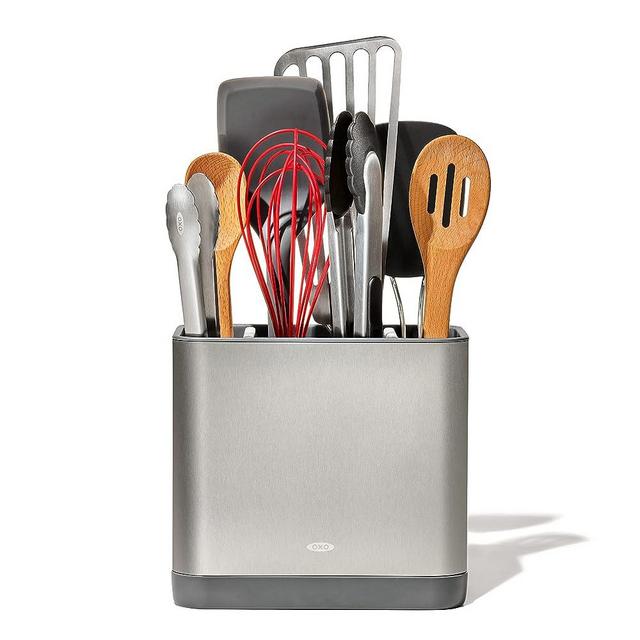 OXO Adjustable Stainless Steel Organizer, Large Utensil Holder