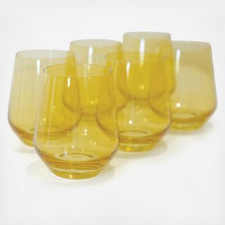 Estelle Stemless Wine Glass, Set of 6