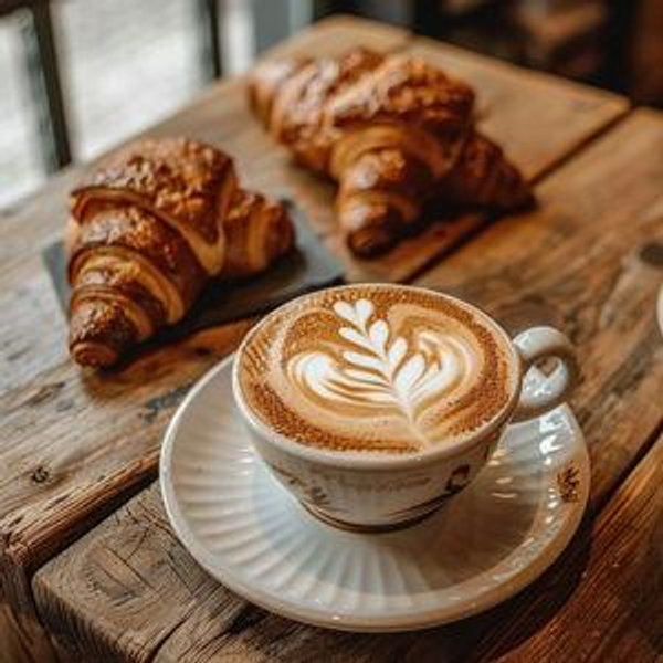 Date: Coffee and Croissants from Larsens Danish Bakery