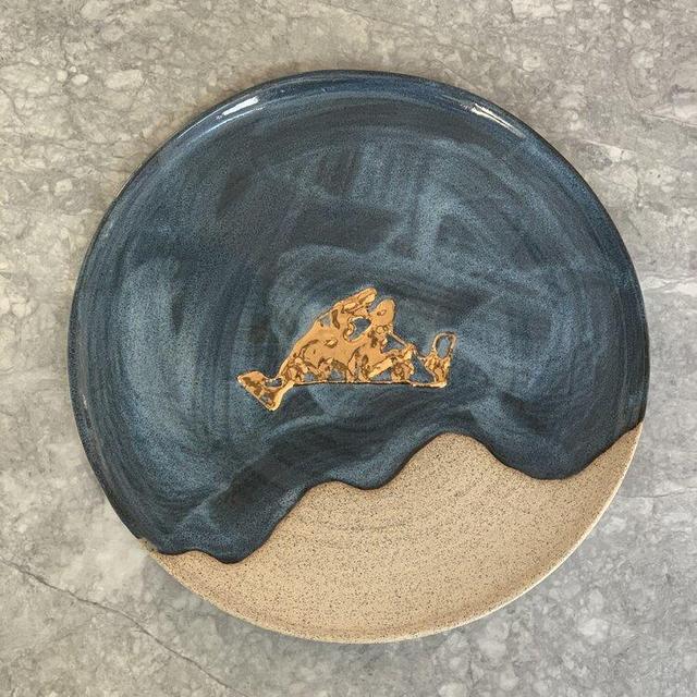 22K Gold Plated Island Platter