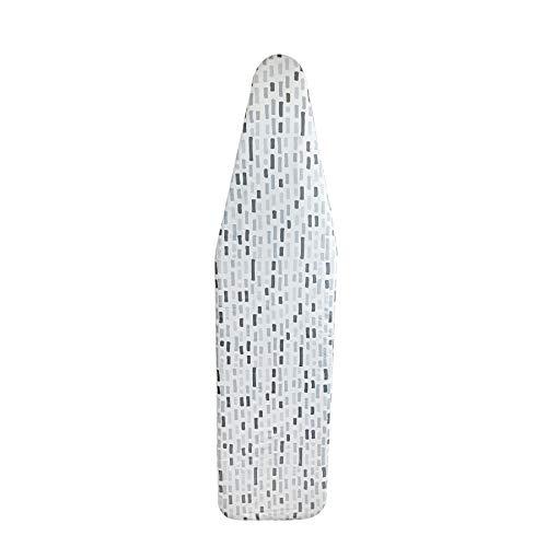 HOMZ 1915077 Premium Replacement Cover and Pad for Standard Width Ironing Board, 13-15" W x 53-55" L, Grey Dash