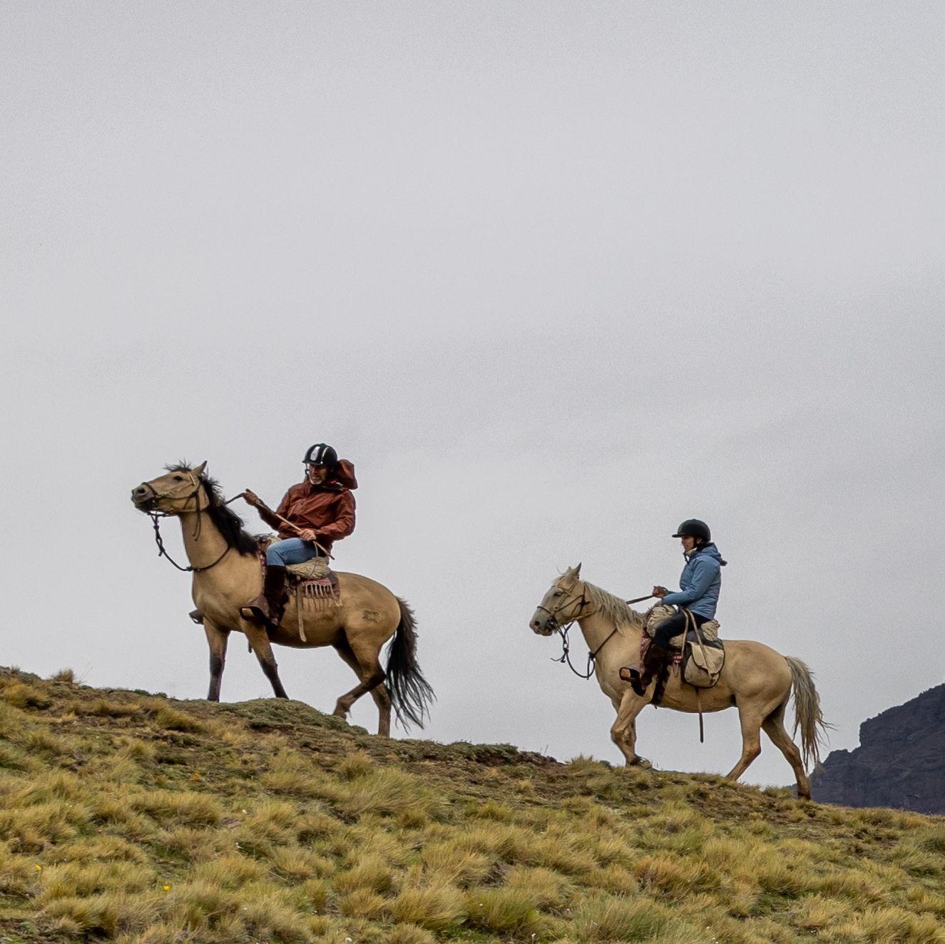 Horseback riding in Baguales, Chile