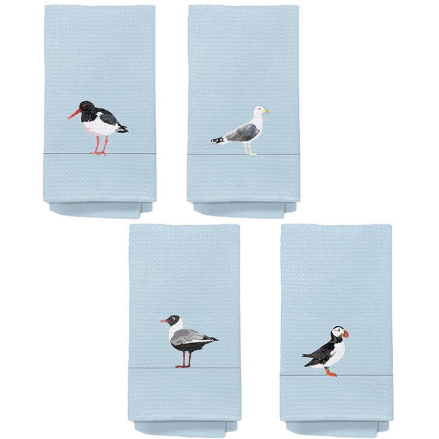 Yomisex Seagull Hand Towels for Bathroom, Bird Gifts,Seagull Decor Coastal Beach Kitchen Towels Decor Coastal Decorative Dish Towels for Kitchen, Bird Lover Watcher Gifts Dish Tea Towel