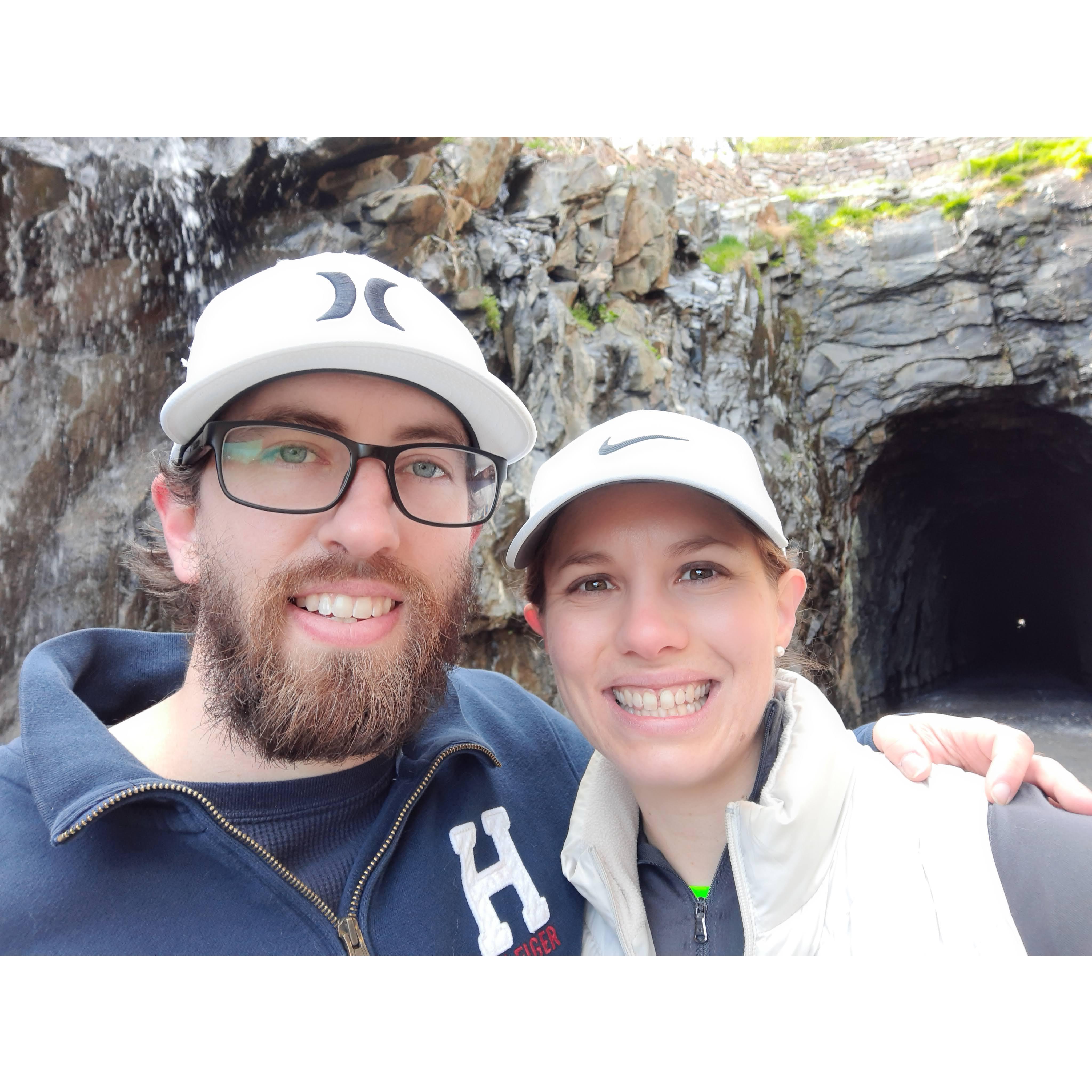 Blue Ridge Tunnel - our phones died so we walked in the dark for awhile - April '21