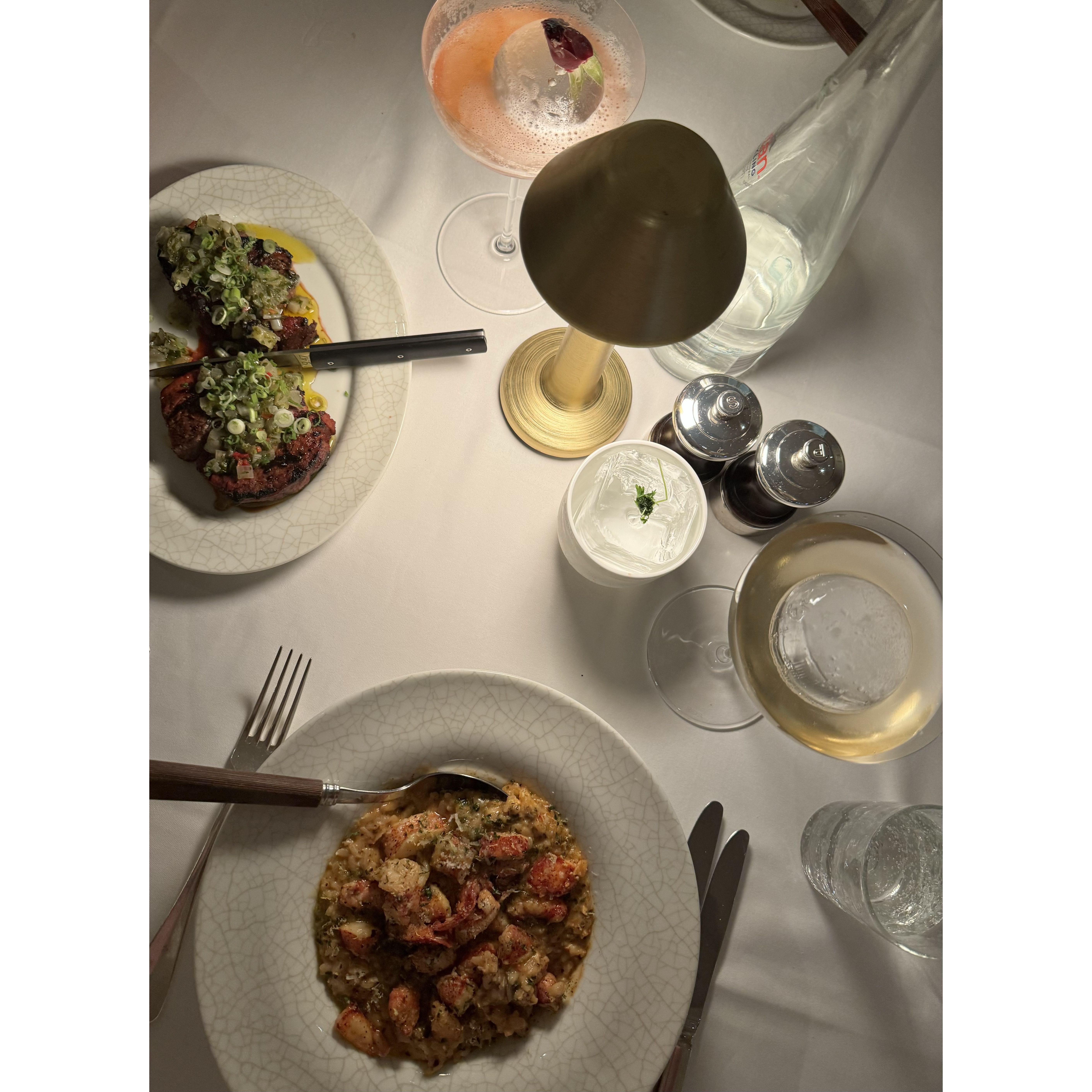 Dinner date at LPM Restaurant & Bar in The Cosmopolitan, Las Vegas.