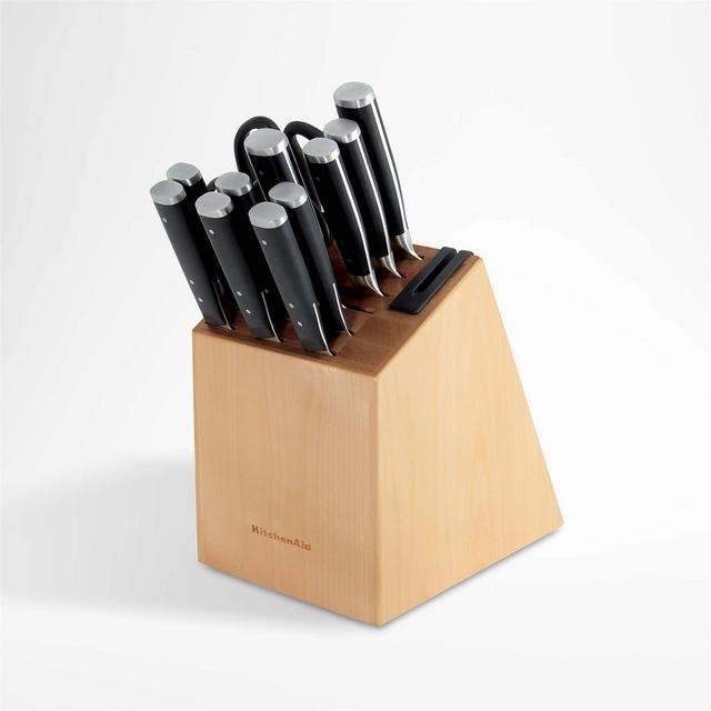 KitchenAid ® Gourmet 14-Piece Black Birch Knife Block Set