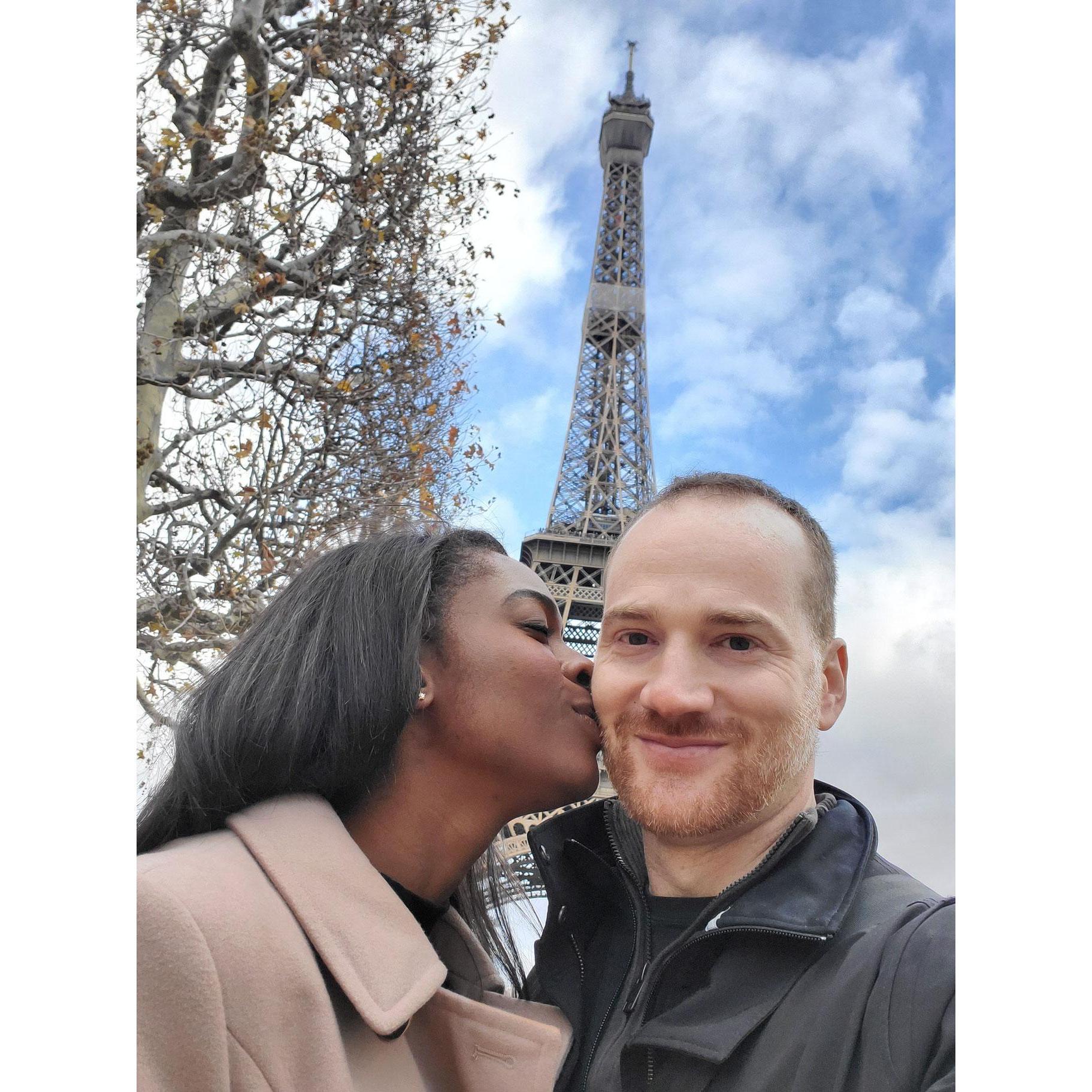 About 10 minutes before Steve proposed, and maybe 10 minutes after Lisa said "I don't know why people think Paris is romantic."