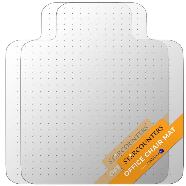 Office Chair Mat for Carpeted Floors - Heavy Duty- 48x36 , 2 Pieces