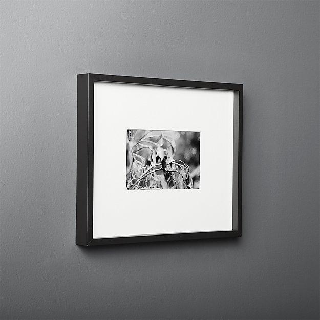 Gallery Black Frame with White Mat 4x6 | CB2