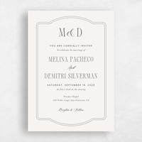 Beige Wedding Invitation - Ivette Classic
