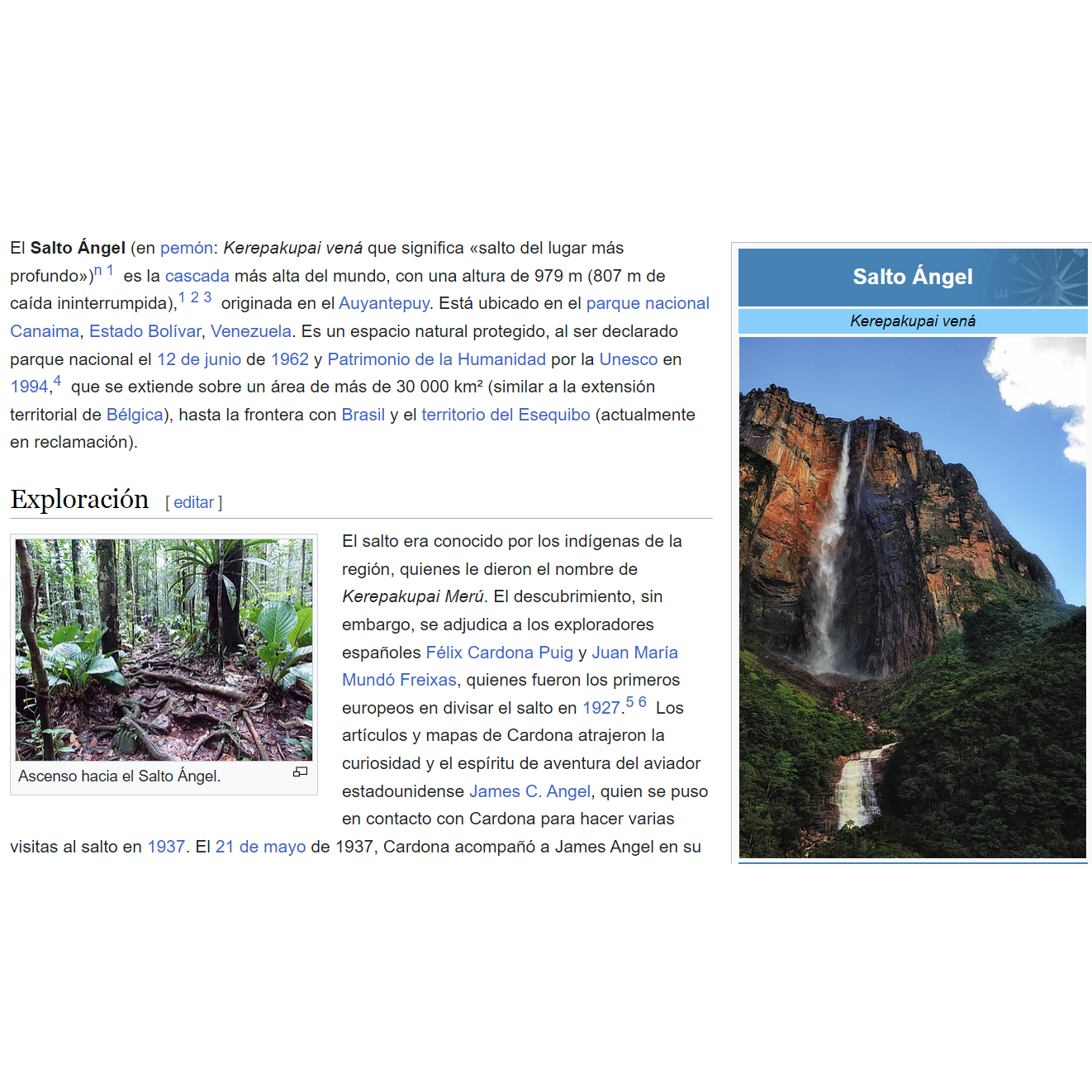 Salto Angel de Venezuela