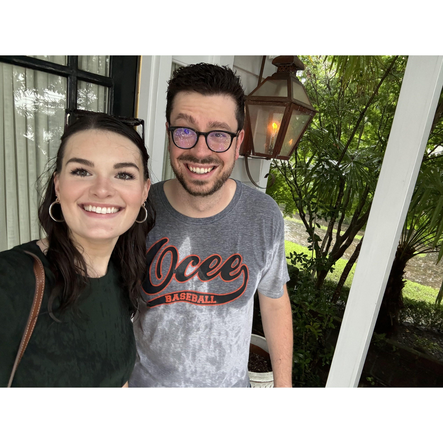 the rain caught us off guard during an afternoon walk in Charleston, SC