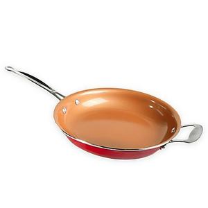As Seen on TV - Red Copper™ 12-Inch Fry Pan with Helper Handle