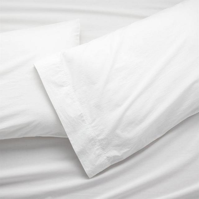 Washed Organic Cotton Pillow Cases, Set of 2