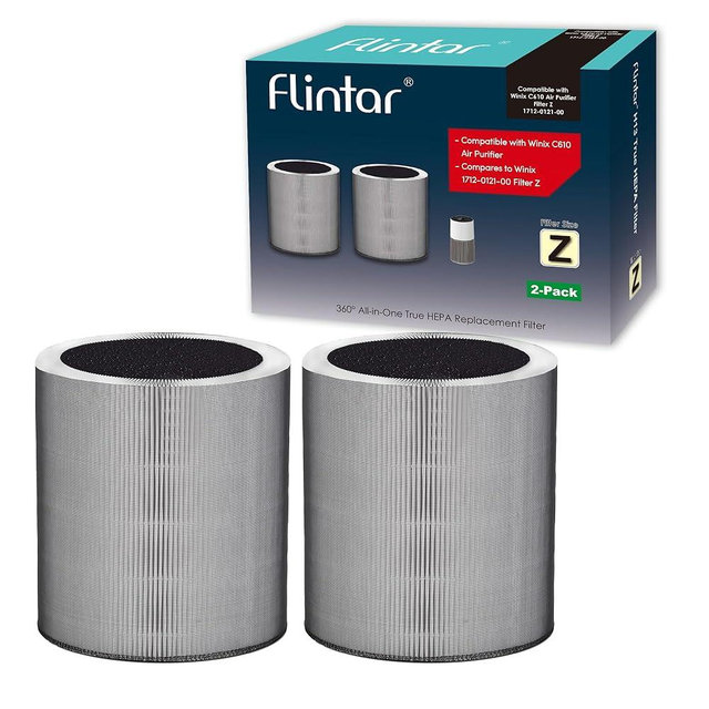 Flintar C610 Replacement Filter Z, Compatible with Winix C610 Air Purifier, 1712-0121-00, Z-Filter, 2-Pack