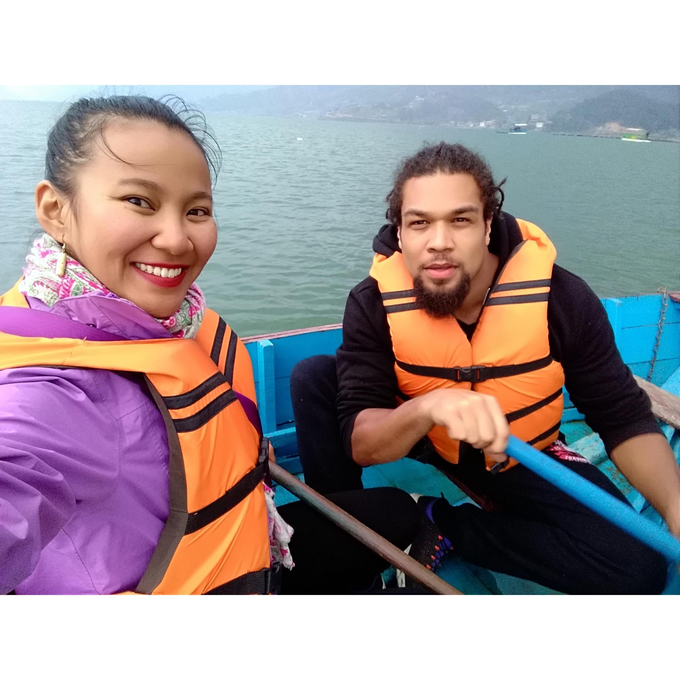 Pokhara lake in Nepal