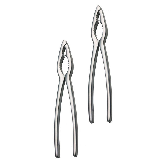 RSVP International Endurance 18/8 Stainless Steel 6x1.5" 2 Piece Crab Cracker Set