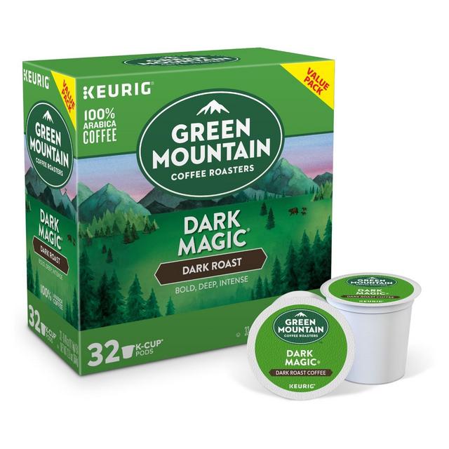 Green Mountain Coffee Dark Magic Keurig Single-Serve K-Cup Pods, Dark Roast Coffee, 32ct
