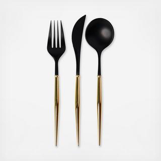 Black Cutlery, Set of 48