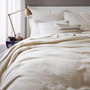 Belgian Linen Duvet Cover, King, Natural Flax