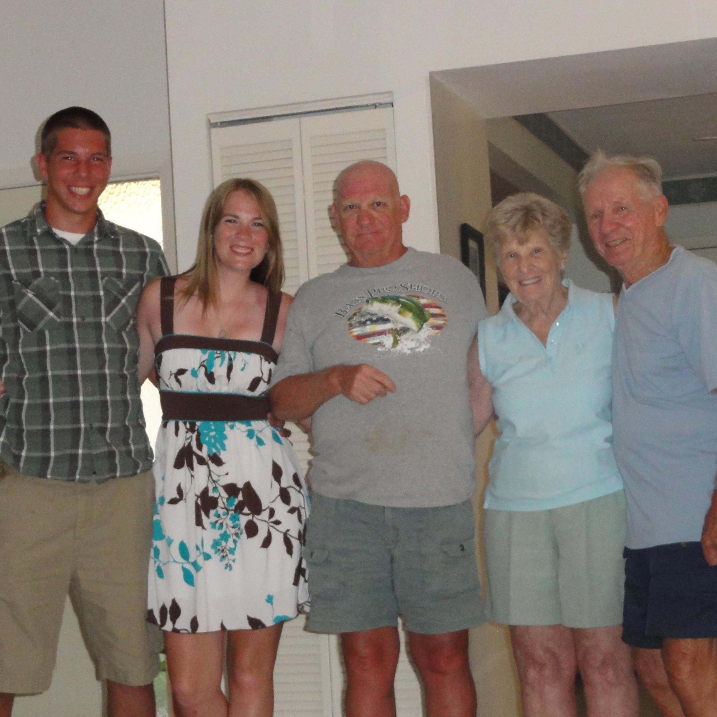 Our first vacation together visiting my dad and grandparents in Florida in 2012