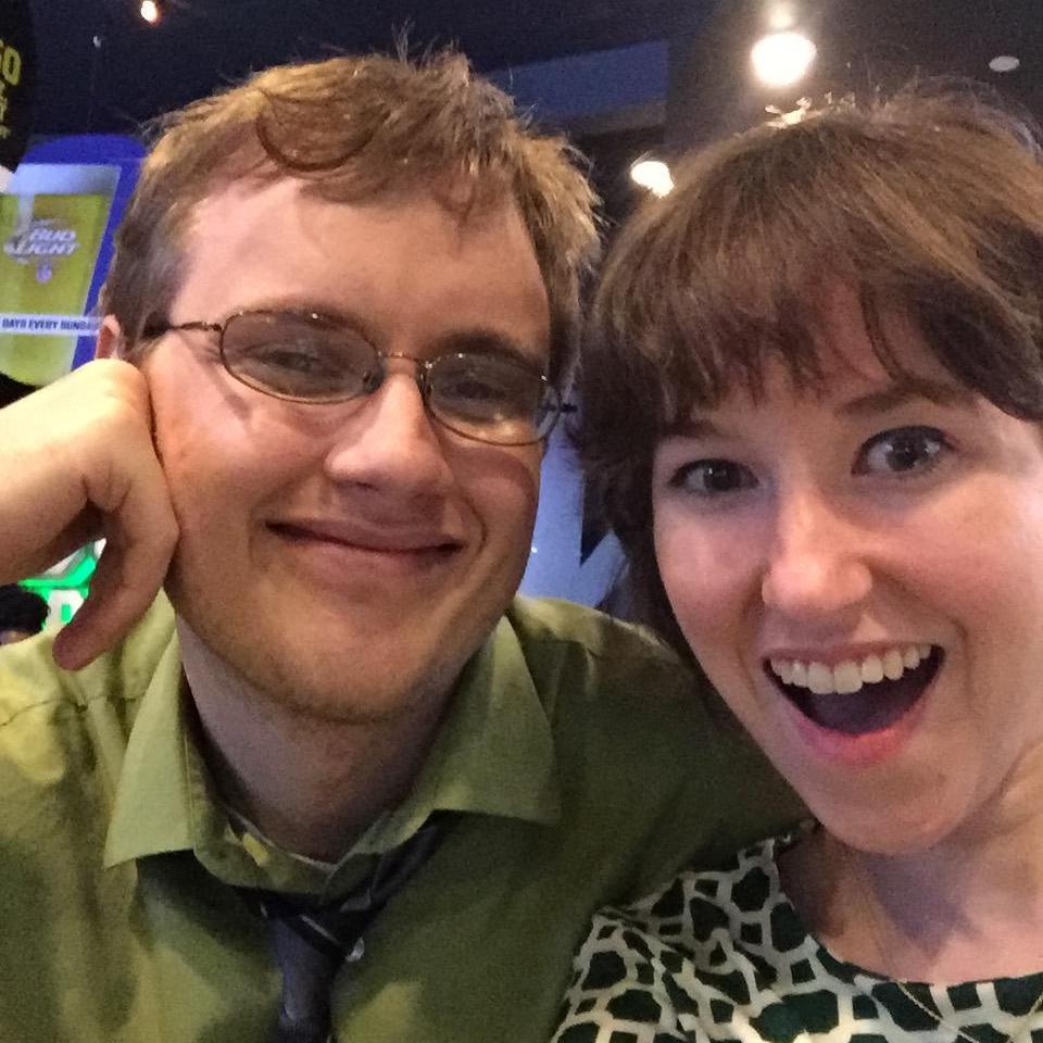 October 24, 2015 Took this pic to send to Kevin, who gave us the Dave & Buster's gift card that we are enjoying in this photo. We went there on our 7 year anniversary and played Mario Kart all night.