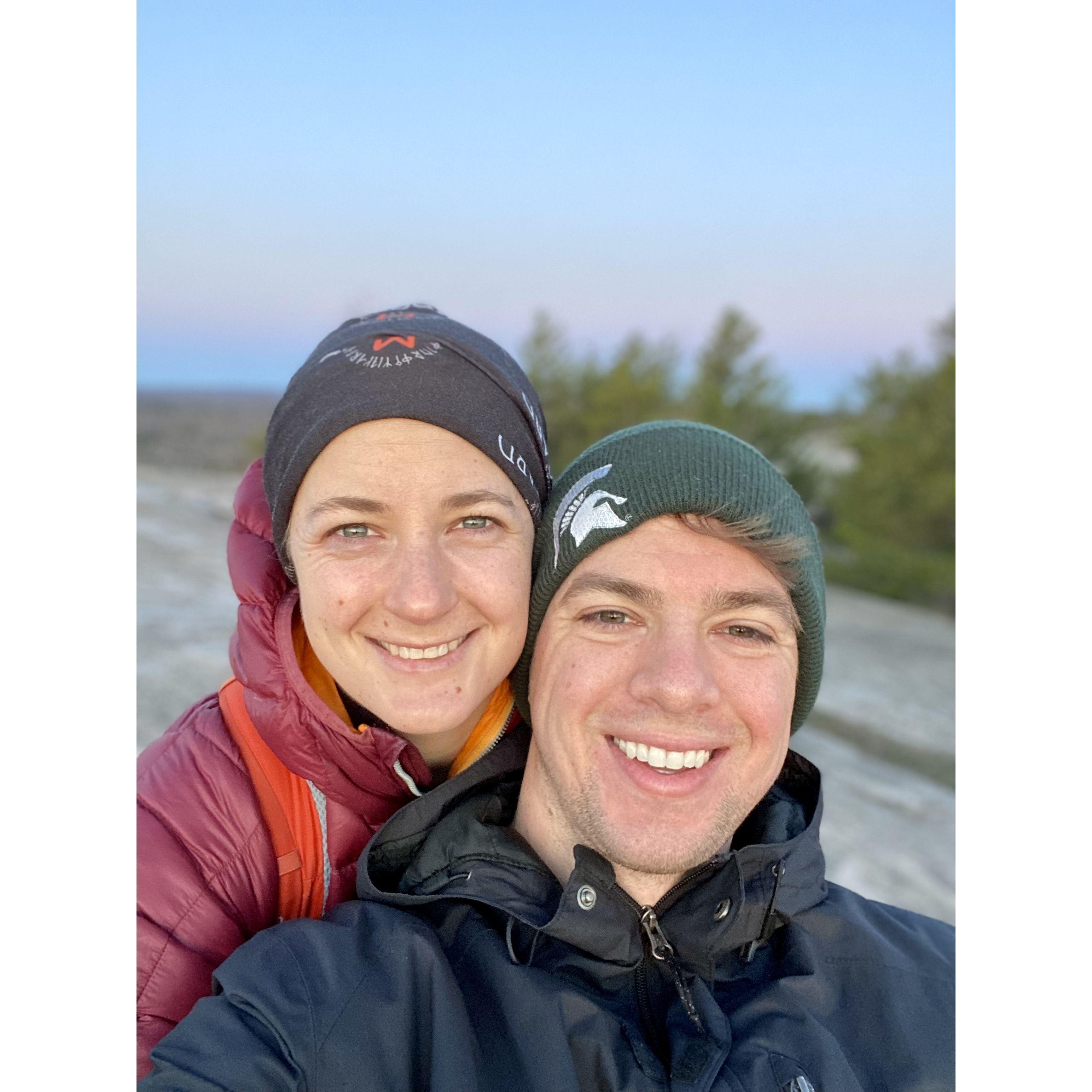 Hiked to see the sunrise from Hogback Mountain in Marquette, MI