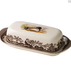 Woodland Covered Butter Dish, Mallard