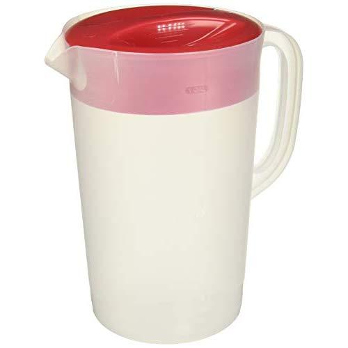Rubbermaid 711717429960 Gallon Covered Pitcher 1 Gallon (Set of 2), White