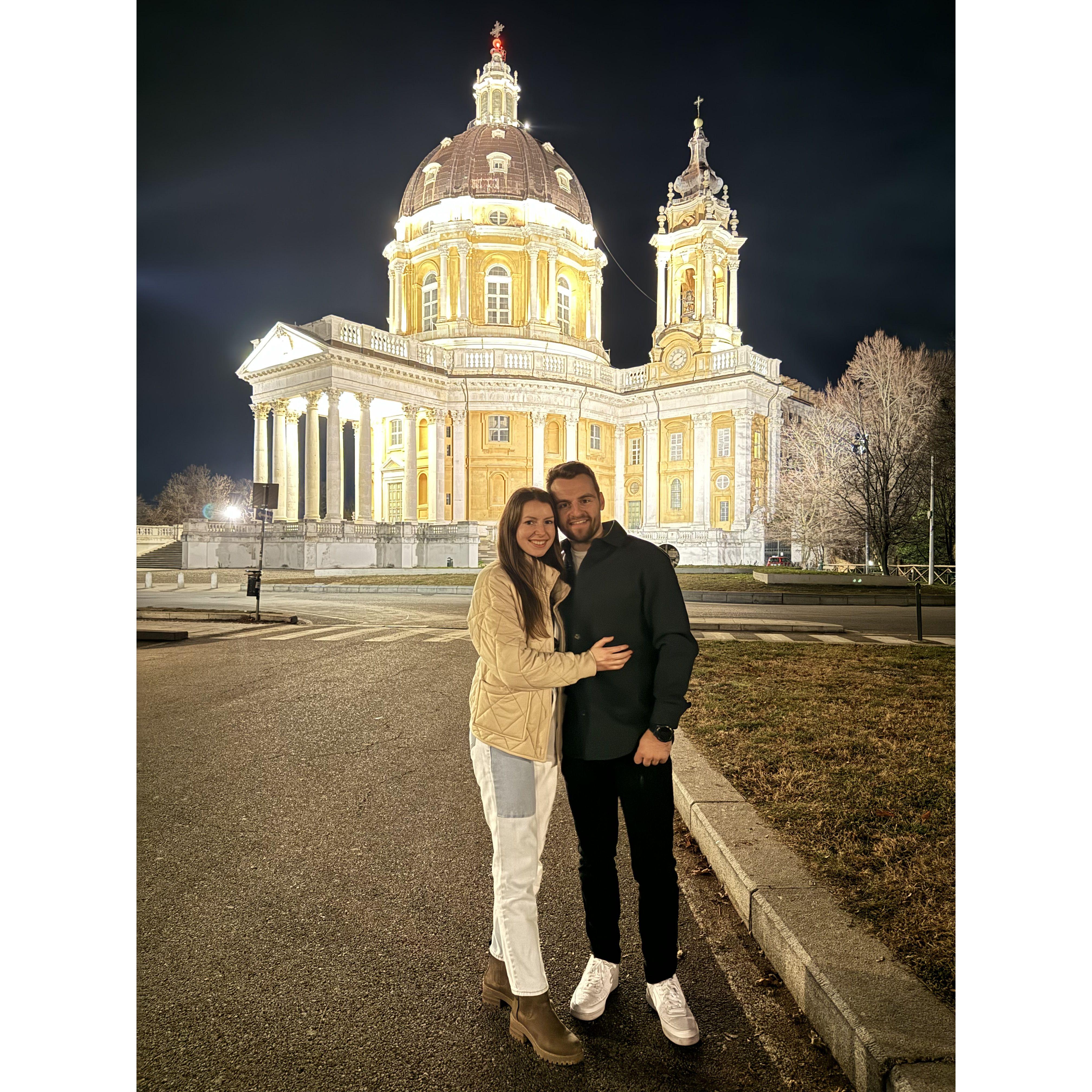 Hayden's first time in Martina's hometown of Turin in January 2024.