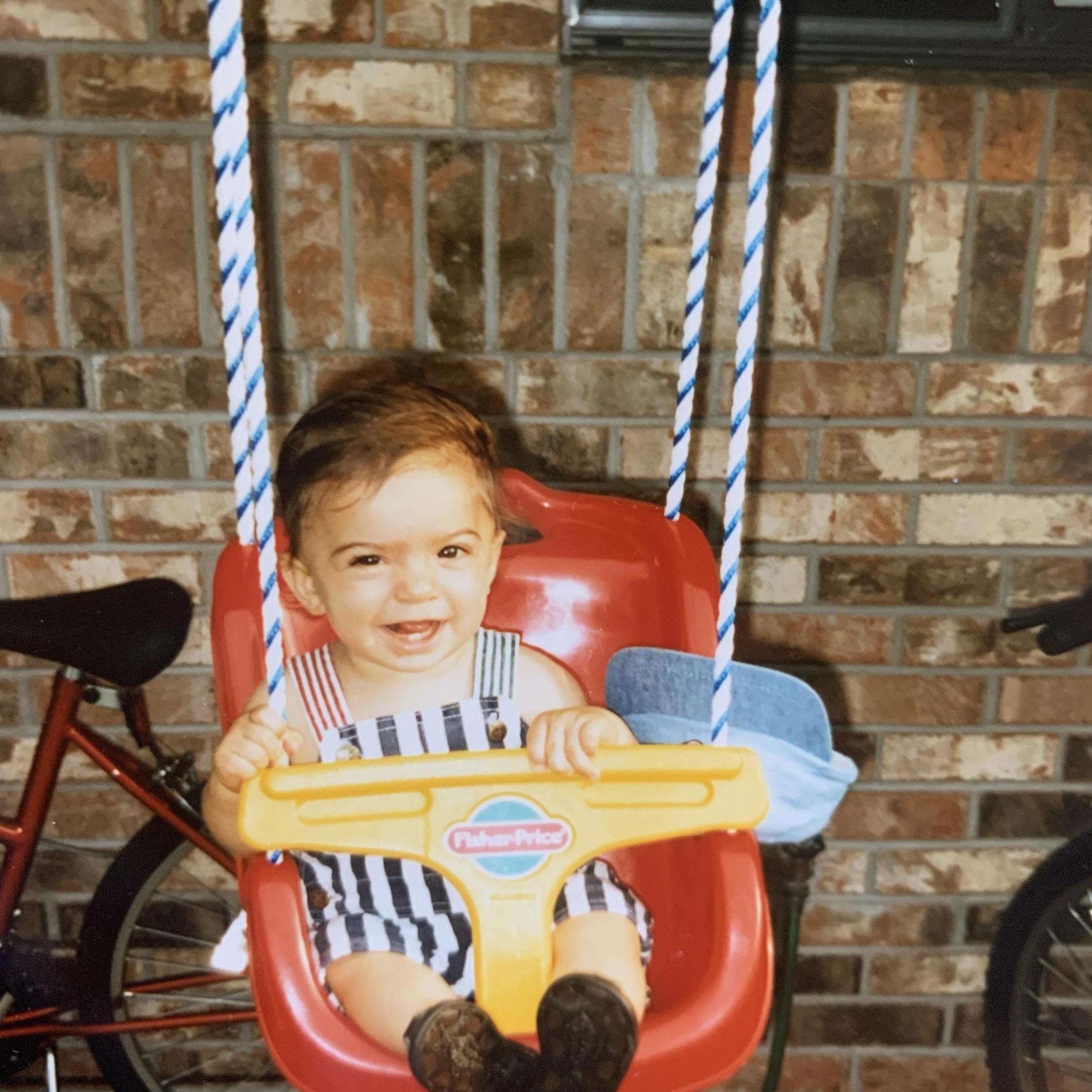 It seems Caleb loves to swing