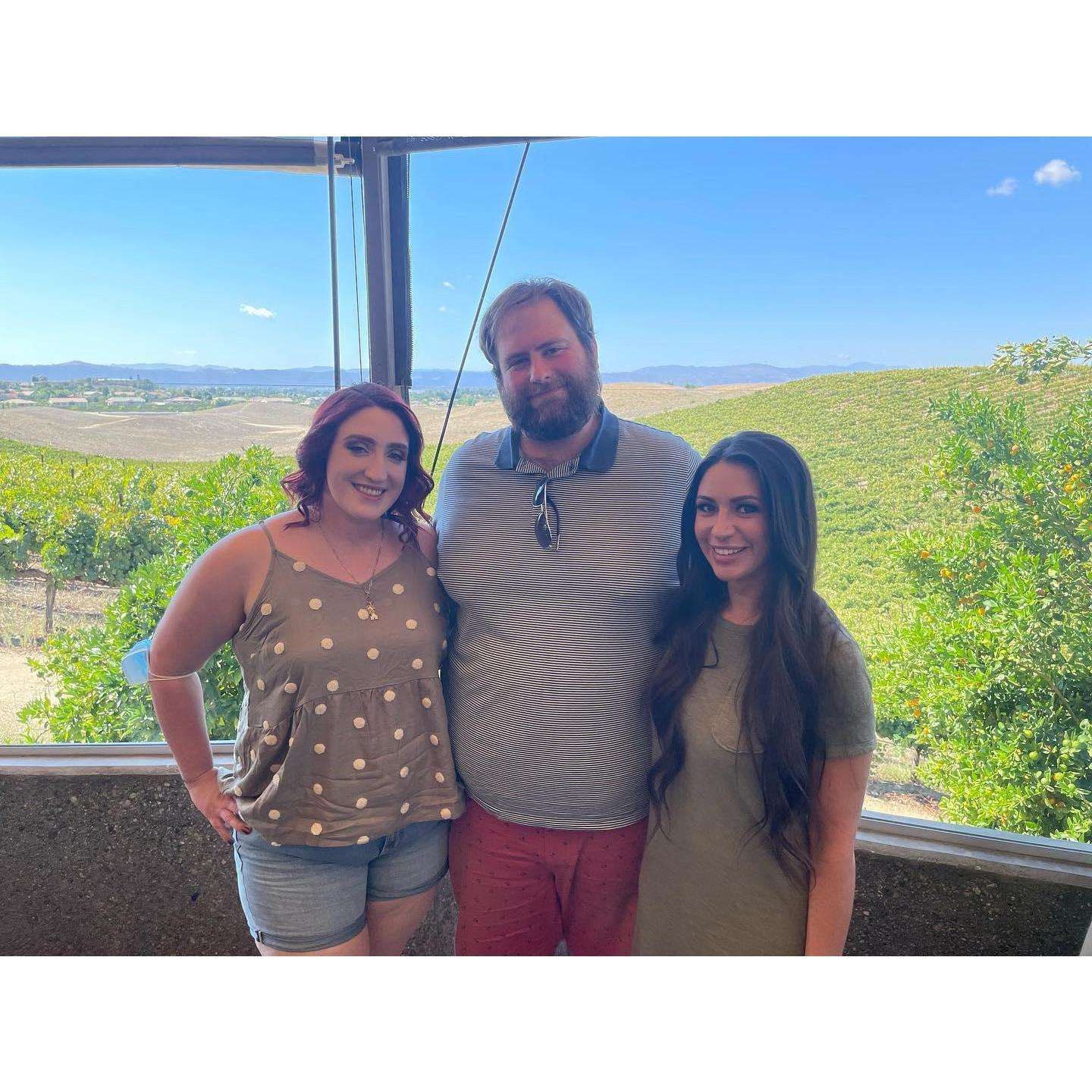 Temecula winery lunch with Becca and more of Rachel's family