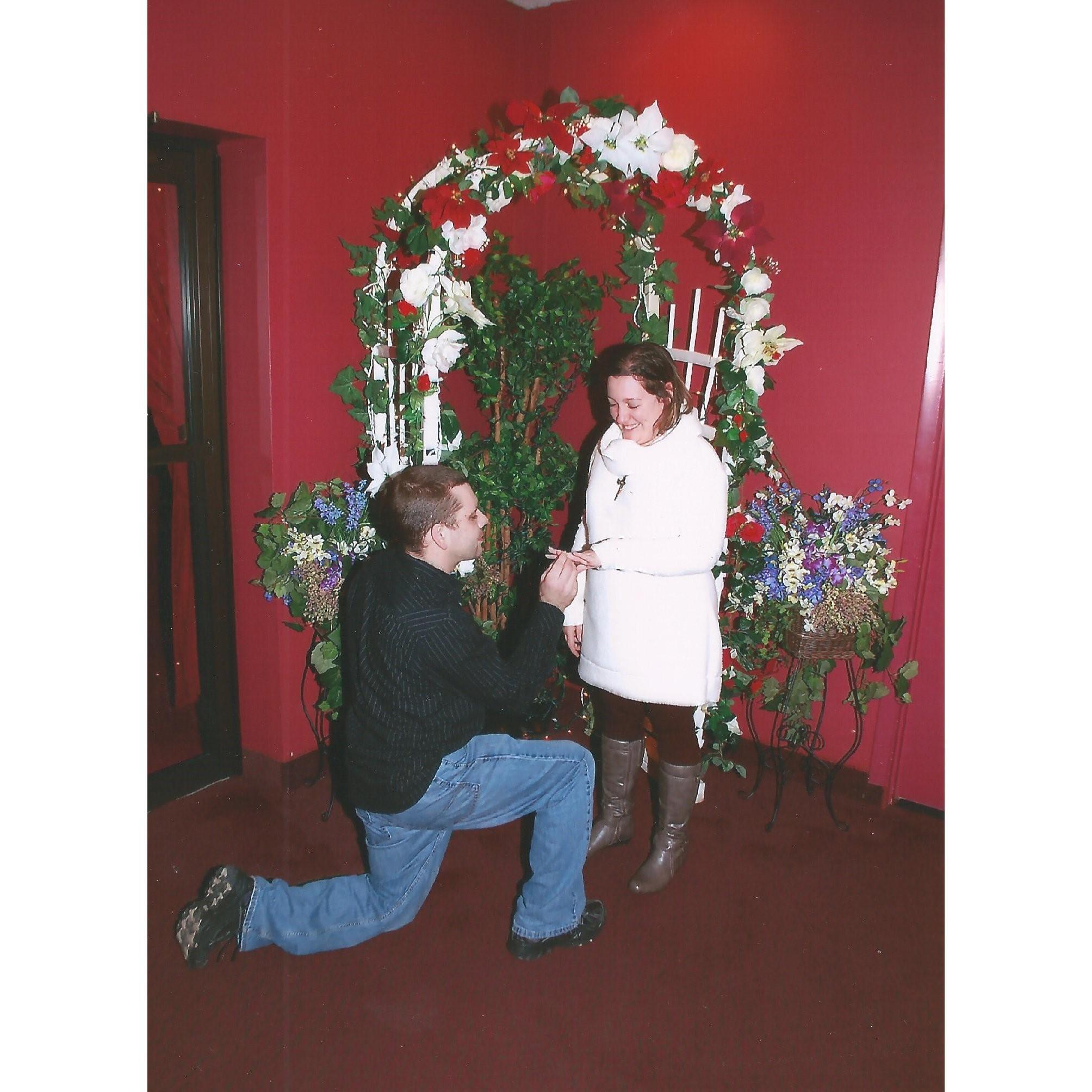 The proposal At Cove Haven in the Poconos