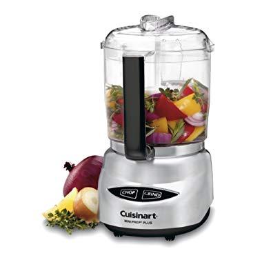 Cuisinart DLC-4CHB Mini-Prep Plus 4-Cup Food Processor, Brushed Stainless