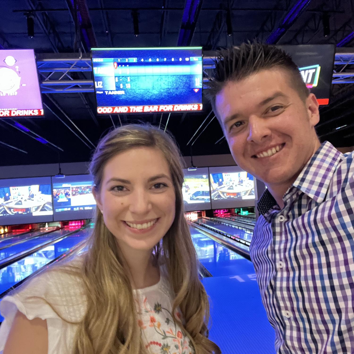 First date…bowling, pizza, a walk at the park, and ice cream! July 8th, 2022
