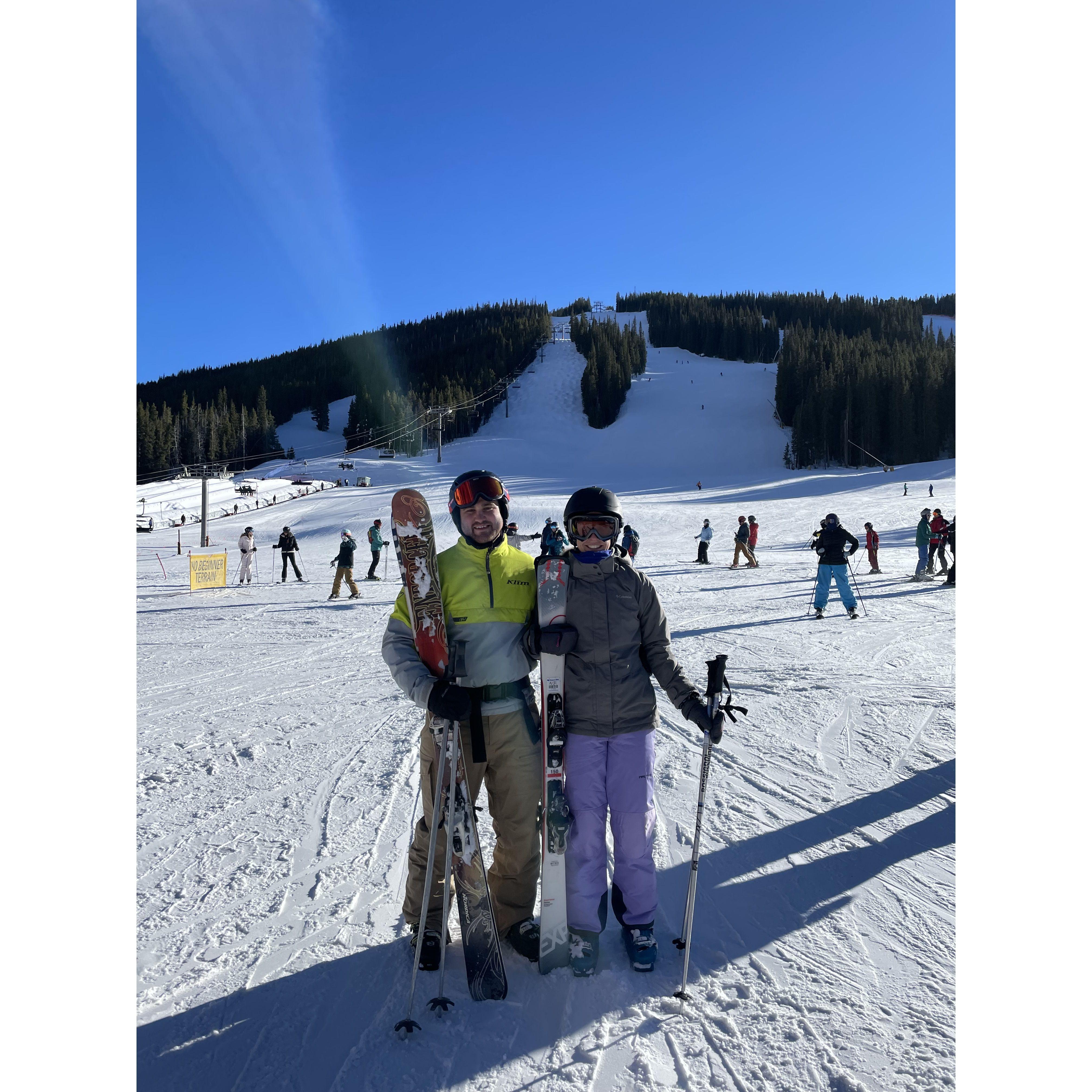 Nicole had never been skiing before she met Brian, so obviously he had to take her to Colorado to tackle the slopes!