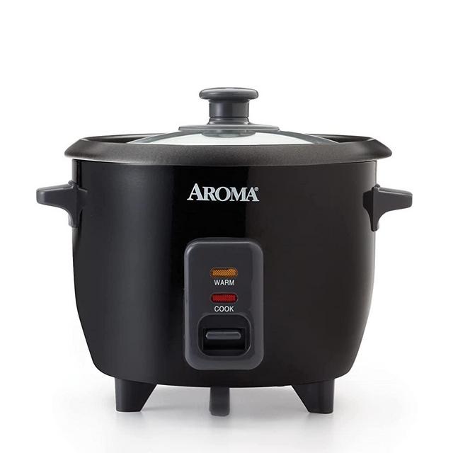 Aroma Housewares 6-Cup (Cooked) / 1.5Qt. Rice & Grain Cooker (ARC-363NGB),Black,6-Cup Cooked / 3-Cup Uncooked