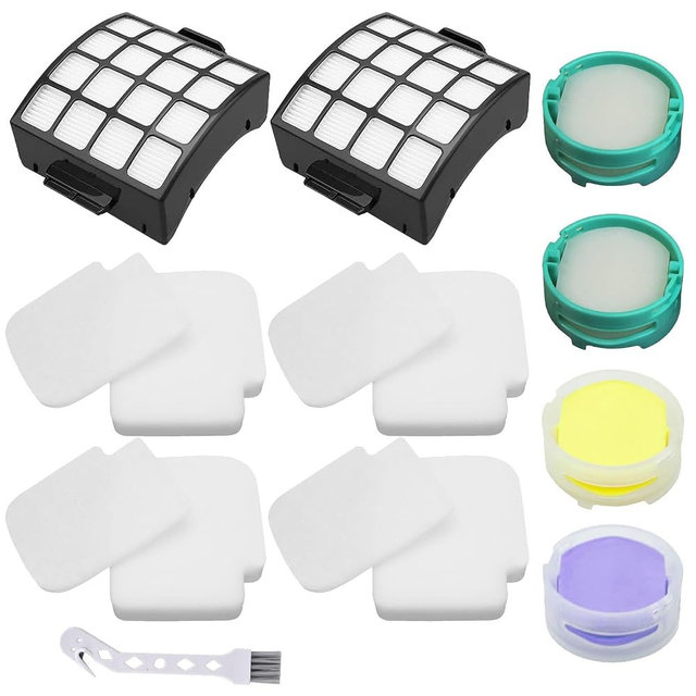 Alrens AZ3002 Replacement Filters and Odor Kit for Shark AZ3002 AZ3000 AZ3000W Stratos Duo Clean PowerFins Upright Vacuum, 2 Filter + 4 Foam & Felt Kit + 4 Odor Neutralizer Cartridges