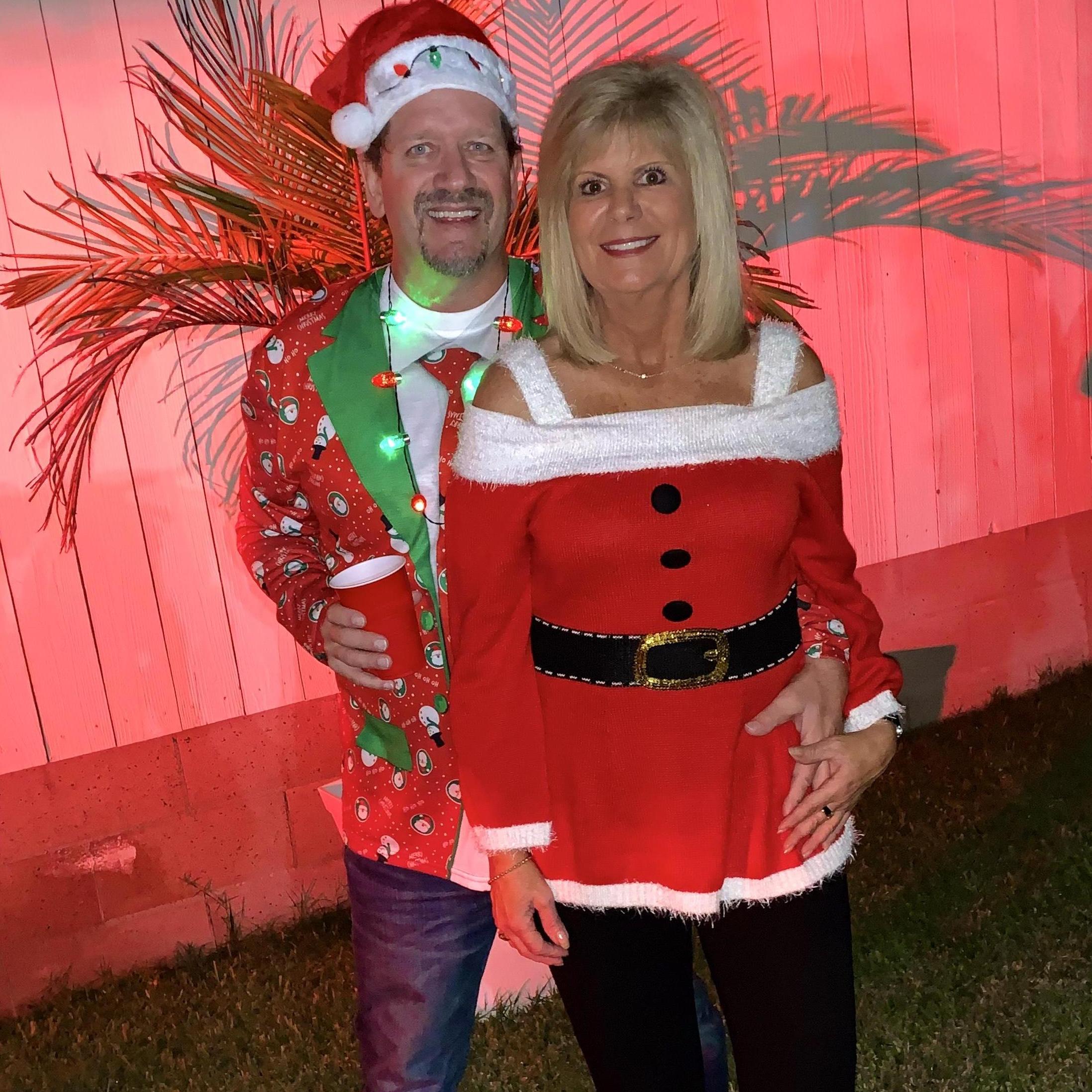 Tis the season... showing our Christmas spirit at the Corona Del Mar California Christmas walk.