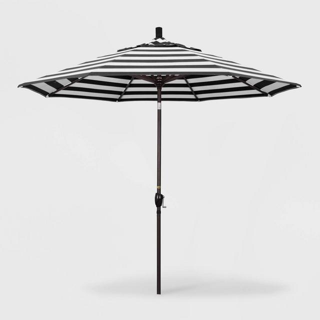 9' Pacific Trail Patio Umbrella Push Button Tilt Crank Lift - Sunbrella Cabana Classic - California Umbrella