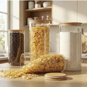 Extra Large Glass Flour and Sugar